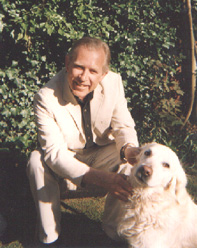 Antony le Fleming with dog
