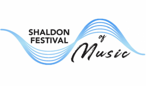 Shaldon Festival of Music logo with blue wave