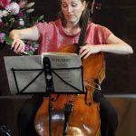 Cara Berridge on cello Cara Berridge on cello
